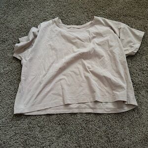 lululemon beige crop shirt